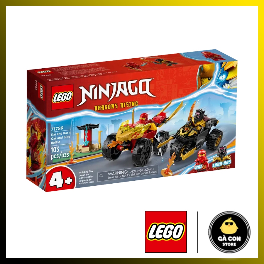 Lego NINJAGO 71789 Kai and Ras's Car and Bike Battle chính hãng .