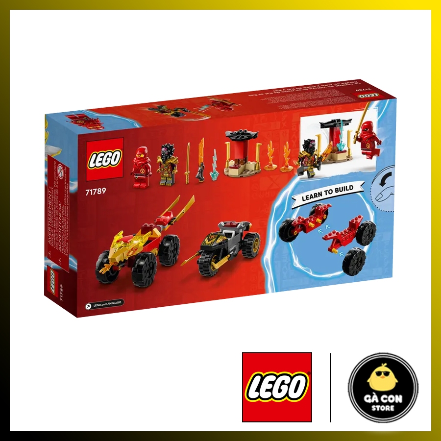Lego NINJAGO 71789 Kai and Ras's Car and Bike Battle chính hãng .