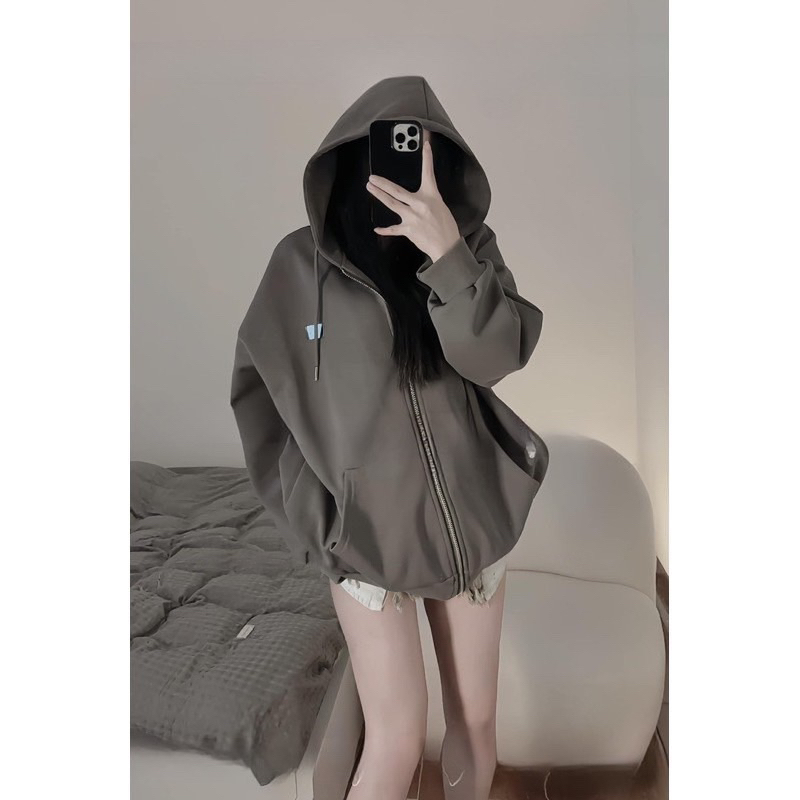 Áo Khoác Hoodie Khoá Mũ Lưng Gấu Mickey Hàng QC loại 1 lót nỉ