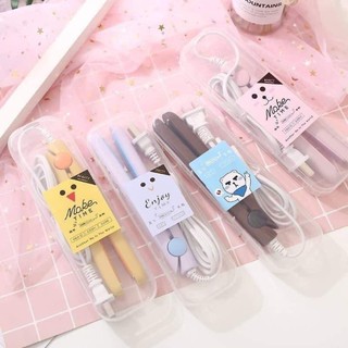 (Tặng kèm kẹp tóc mỏ vịt) Máy uốn tóc,máy duỗi tóc mini 2in1, Máy là tóc, Máy ép tóc nhỏ gọn bỏ túi