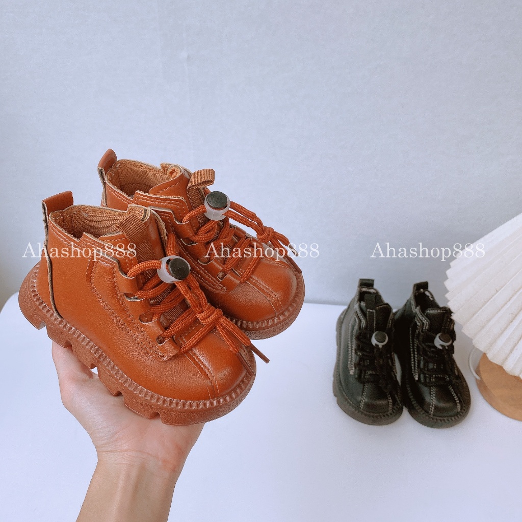 Mẫu mới Bốt Da Đế Răng Cưa Chiến Binh Phong Cách Năng Động Cho Bé Trai Từ 2-6 Tuổi K227