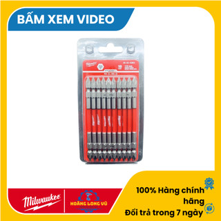 Mũi bắn vít PH1-110mm Milwaukee. Đầu vặn vít Milwaukee Mỹ siêu bền, mũi bắt vít 2 đầu 4 cạnh bake nam châm từ siêu cứng