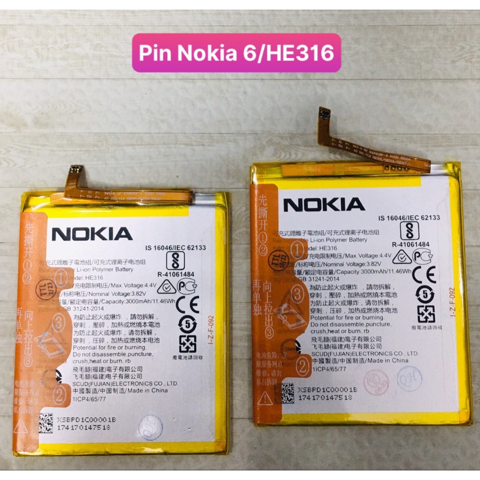 Pin HE316/HE317 /HE335/Nokia 6 mới