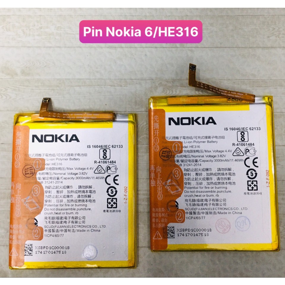 Pin HE316/HE317 /HE335/Nokia 6 mới
