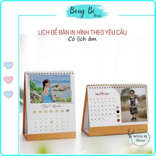 Lịch để bàn in hình theo yêu cầu BONGBIHOUSE lịch 2024 in ảnh để bàn làm việc, bàn học decor trang trí
