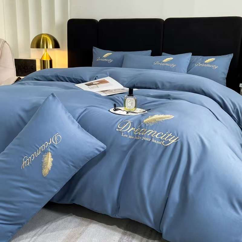 Bộ chăn ga gối Lụa dreamcity chăn trần bông, bộ ga giường lụa cao cấp 4 món phủ / chun bảo hành 7 ngày đổi trả