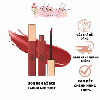Son kem lì 3ce cloud lip tint live a little đỏ đất 4g