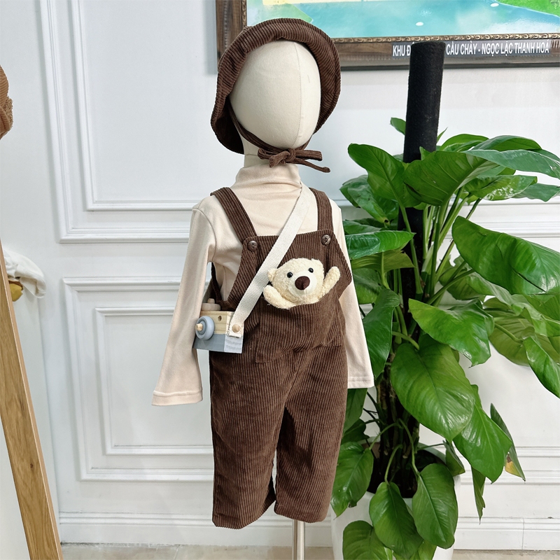 Yếm nhung hàn quốc cho bé trai bé gái