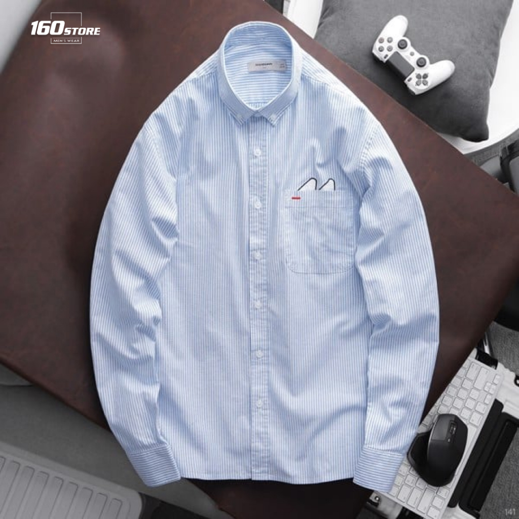 Áo sơmi nam ICDN Vertical Stripes form dáng slim thanh lịch - SMID0141