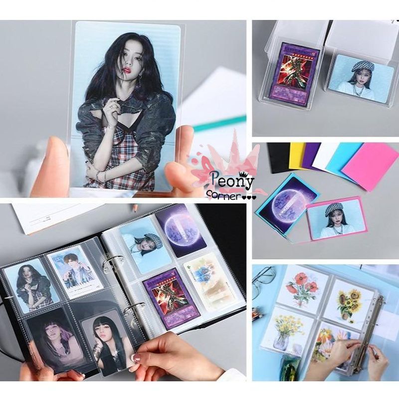 Set 50 Sleeves Popcorn bọc card siêu dày ảnh lomo Sleeve photo Kpop Anime thẻ trò chơi slevees