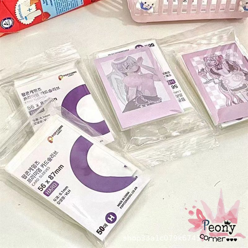 Set 50 Sleeves Popcorn bọc card siêu dày ảnh lomo Sleeve photo Kpop Anime thẻ trò chơi slevees