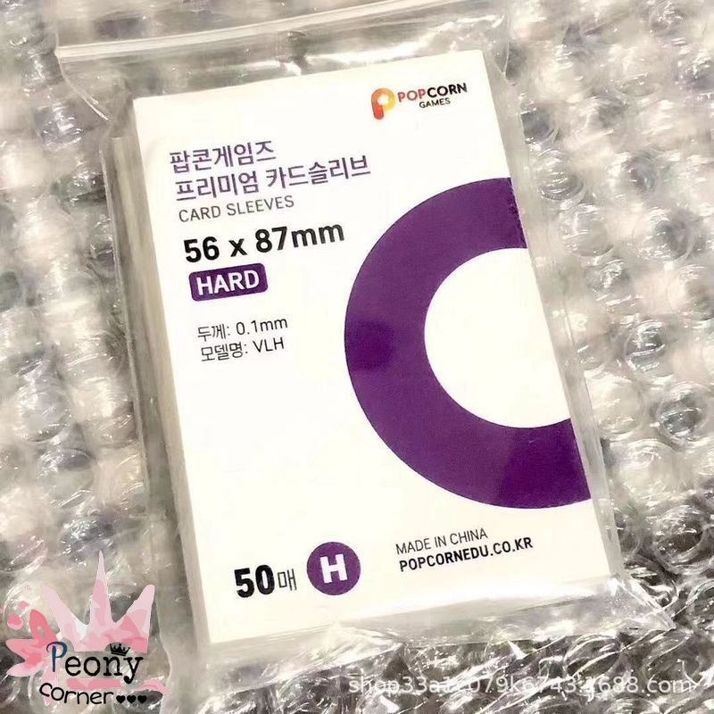 Set 50 Sleeves Popcorn bọc card siêu dày ảnh lomo Sleeve photo Kpop Anime thẻ trò chơi slevees