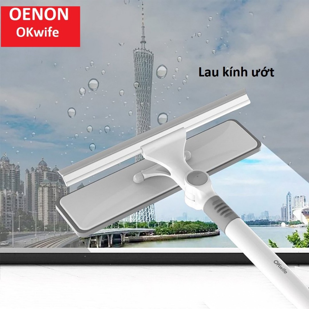 Cây Lau Kính Chuyên Dụng 2 Mặt Dài 150cm Có Thể Điều Chỉnh Tăng Giảm - OENON