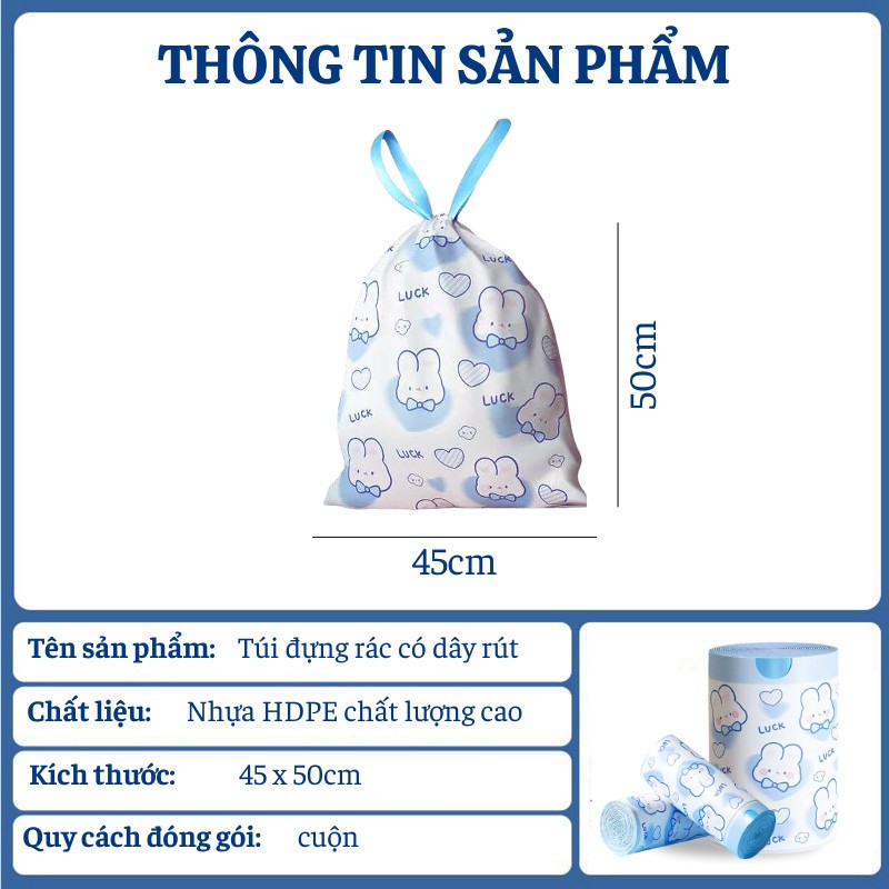 Túi Đựng Rác Kumo Có Dây Kéo Loại Siêu Dày Dai Chắc Chắn