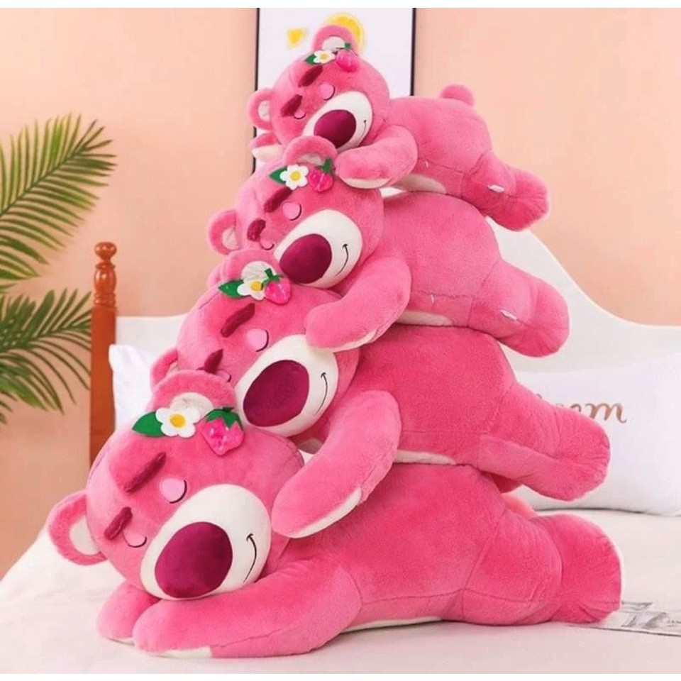 Gấu dâu lotso, gấu bông gấu hồng dâu dễ thương