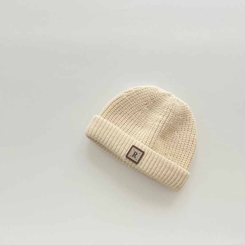 Mũ len cho bé trai bé gái Mũ len chữ R xinh xắn vải mềm mẫu mới nhất 2023