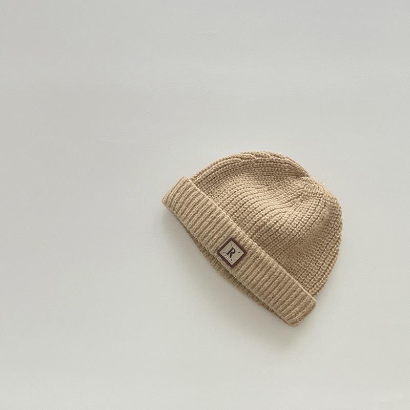 Mũ len cho bé trai bé gái Mũ len chữ R xinh xắn vải mềm mẫu mới nhất 2023