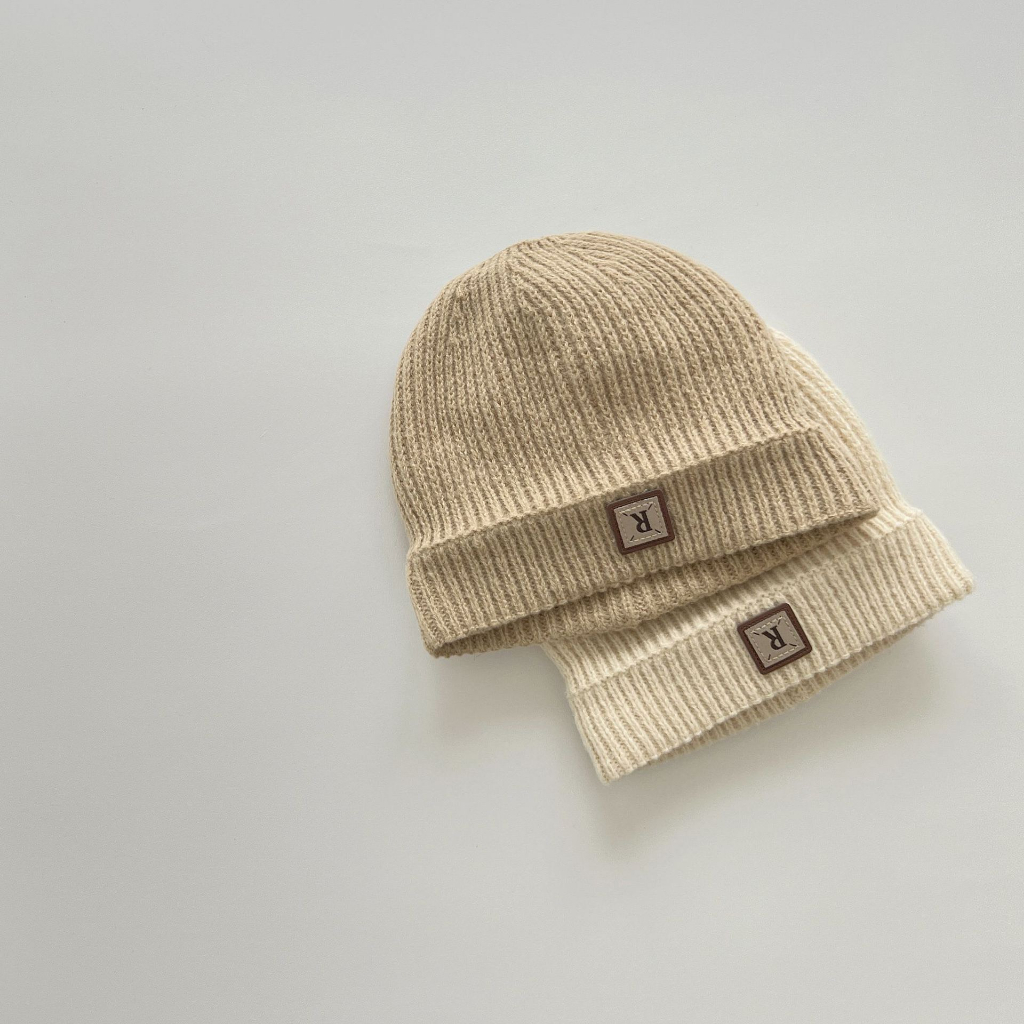 Mũ len cho bé trai bé gái Mũ len chữ R xinh xắn vải mềm mẫu mới nhất 2023