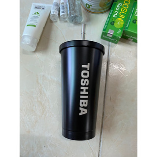 Ly giữ nhiệt 500ml có ống hút toshiba