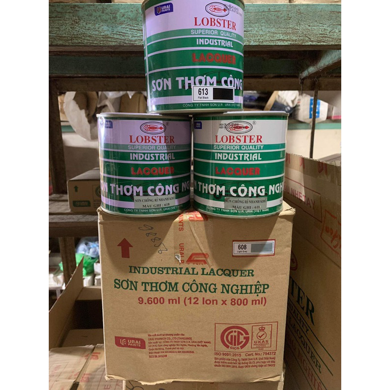 Sơn Thơm Công Nghiệp LOBSTER Hộp 800ml Đủ Màu - Sơn Chuẩn Chính Hãng