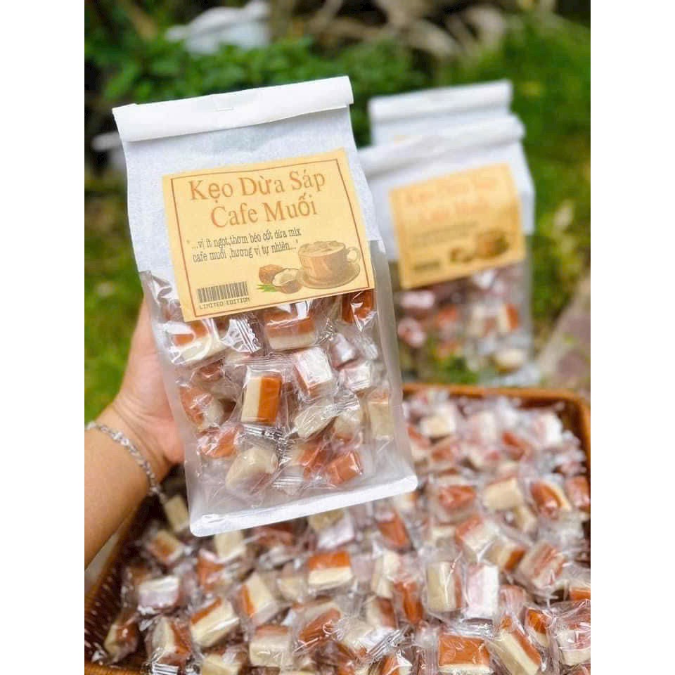 KEO DỪA SÁP CÀ PHÊ MUỐI 500g