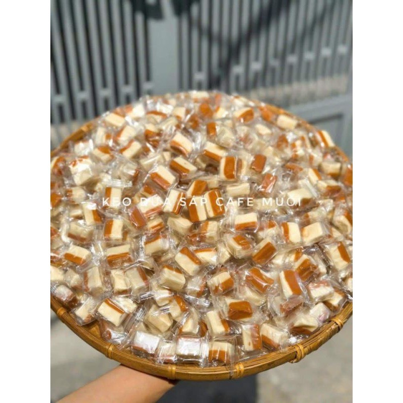KEO DỪA SÁP CÀ PHÊ MUỐI 500g