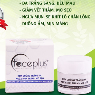 Kem dưỡng trắng da ngừa mụn thâm Mỹ phẩm Faceplus+ 15g