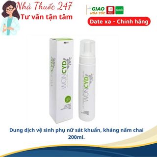 Dung Dịch Vệ Sinh Phụ Nữ Woncyd Tạo Bọt Giúp Phòng Tránh Bệnh Phụ Khoa, Làm Sạch Sâu Chai 200ml