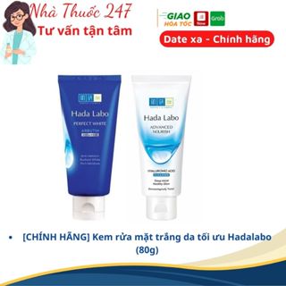 [Chính hãng] Sữa rửa mặt Hada labo, bộ Hadalabo dưỡng ẩm, dưỡng trắng mờ nám, tàn nhang srm Hada Labo tuýp 80g