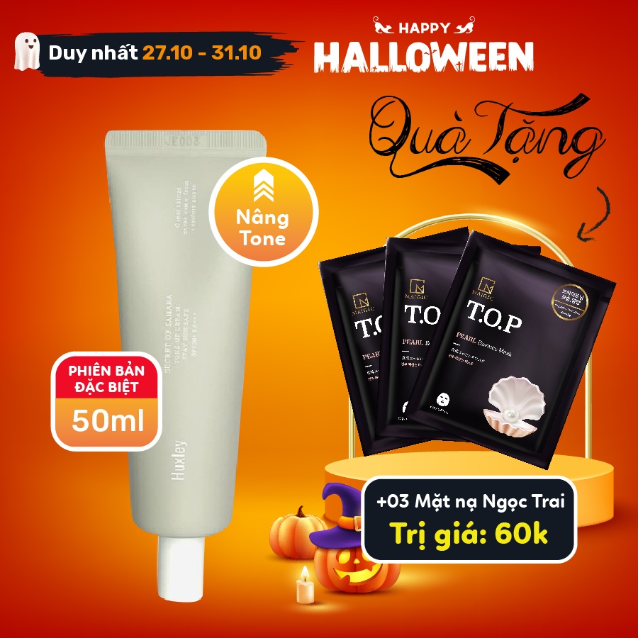 Kem chống nắng nâng tone, dưỡng ẩm da Huxley Tone Up Cream Stay Sun Safe SPF50+ PA+++50ml