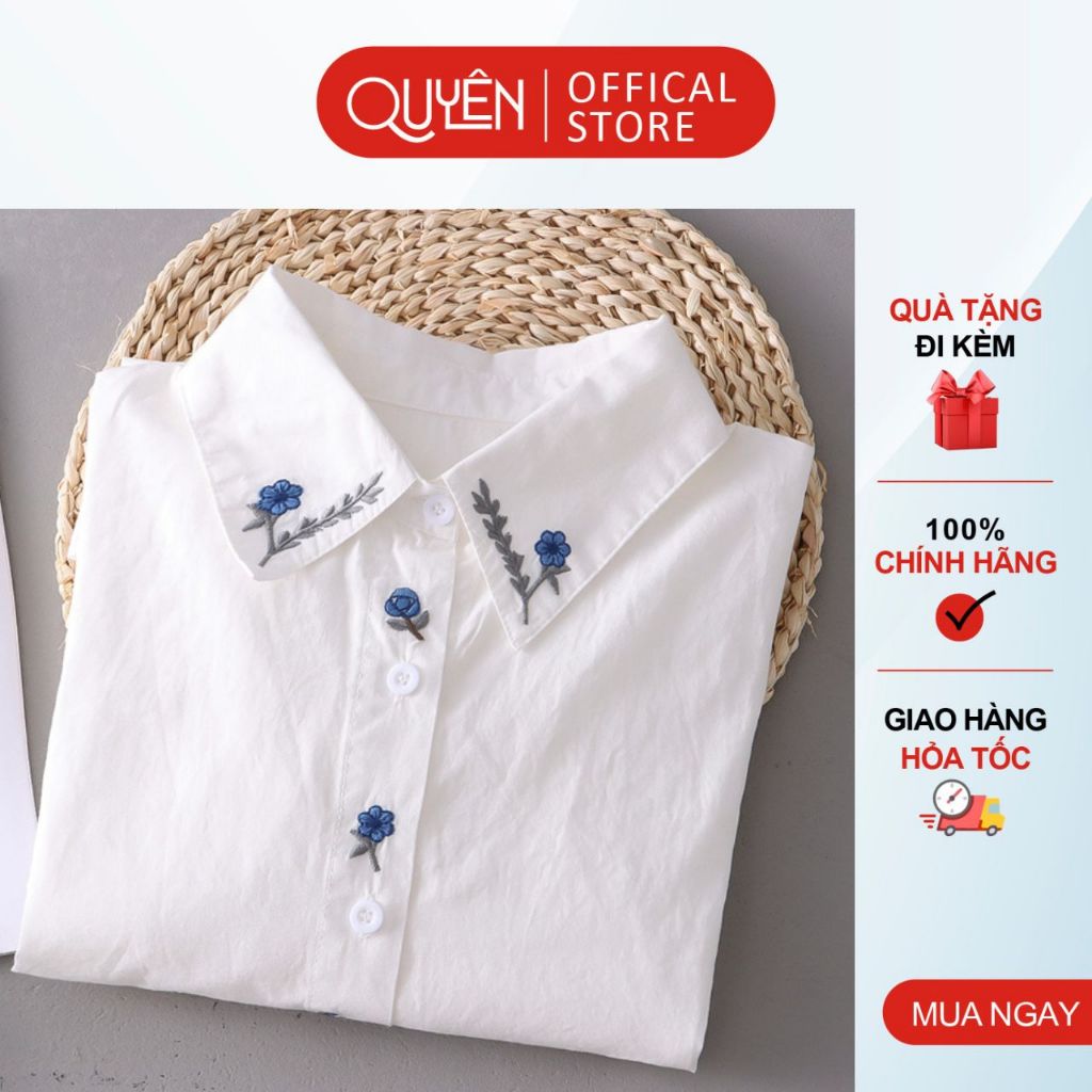 Áo sơ mi công sở kiểu dáng hàn quốc thắt nơ trẻ trung Quyên Fashion AA549 màu trắng, kẻ