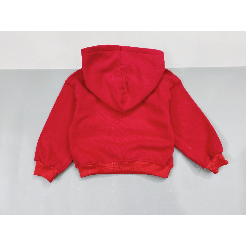 BỘ NỈ ĐỎ MŨ LIỀN HÌNH GẤU-B843