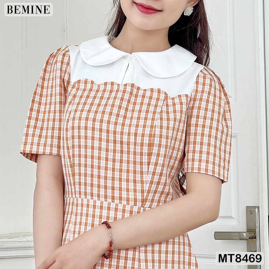 Đầm thiết kế cổ sen tay phồng BEMINE MT8469