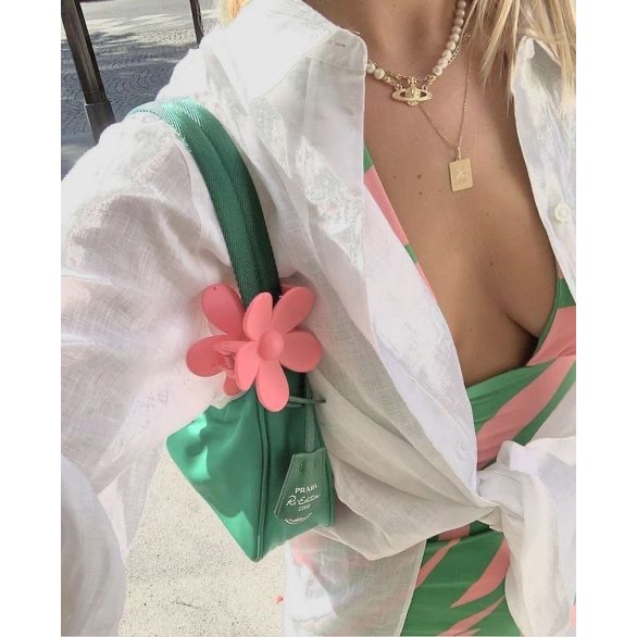 Kẹp tóc hoa hoạ tiết hoa xinh xắn màu sắc pastel dễ thương keo lỳyyy - H50