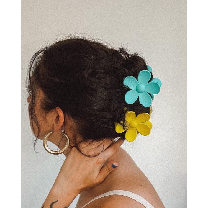 Kẹp tóc hoa hoạ tiết hoa xinh xắn màu sắc pastel dễ thương keo lỳyyy - H50