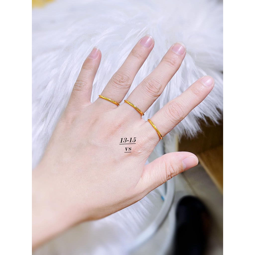 Nhẫn nữ nhẫn tròn dày dặn  vàng 10.k  chuẩn có phiếu cửa hàng  BYL JEWELRY