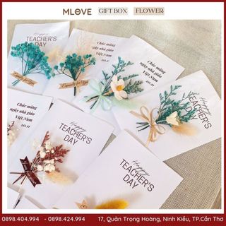Thiệp 20/11 - thiệp 20/11 handmade -thiệp chúc mừng 20/11 - thiệp hoa khô trang trí nhiều mẫu siêu đẹp