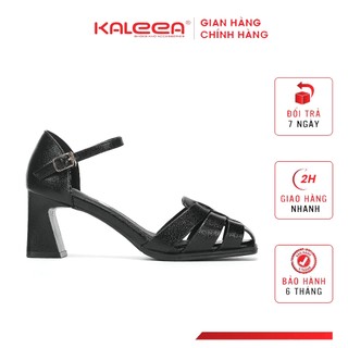 Giày sandal cao gót nữ bít mũi hở hậu quai ngang mảnh nhẹ nhàng đi chơi đi làm kaleea - k208