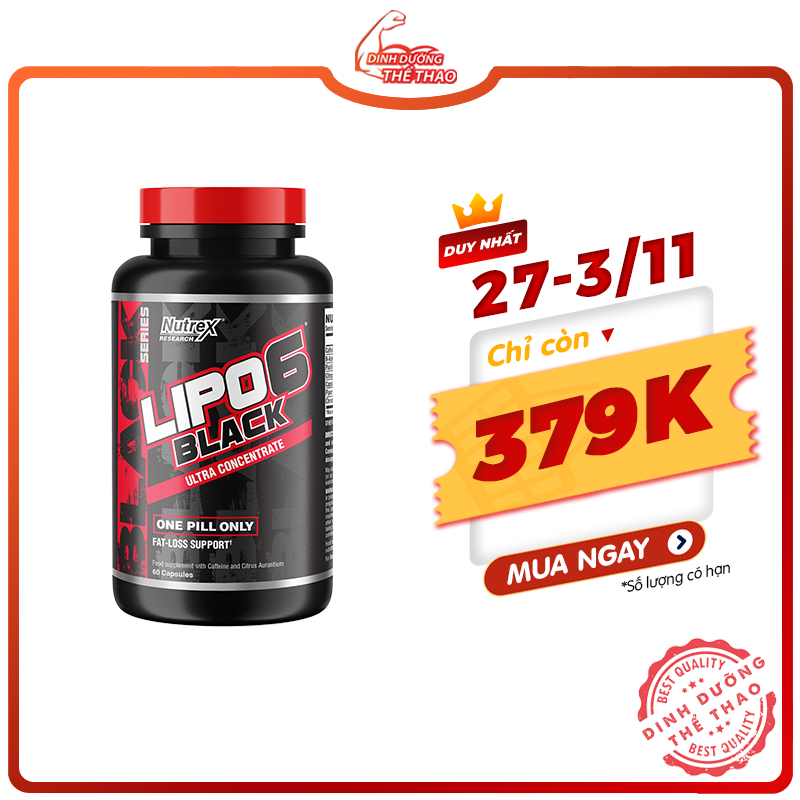 Đốt Mỡ Giảm Cân Cực Mạnh NUTREX RESEARCH LIPO 6 ULTRA CONCENTRATE 60 Viên