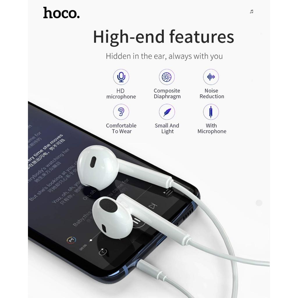 ⚡Mới⚡TAI NGHE ÂM THANH HAY HOCO M64 NHÉT TAI DÂY CÓ Mic Thoại JACK 3.5mm cho Điện Thoại IP Android,  bảo hành 1 Năm