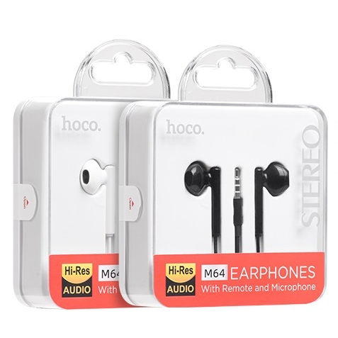 ⚡Mới⚡TAI NGHE ÂM THANH HAY HOCO M64 NHÉT TAI DÂY CÓ Mic Thoại JACK 3.5mm cho Điện Thoại IP Android,  bảo hành 1 Năm