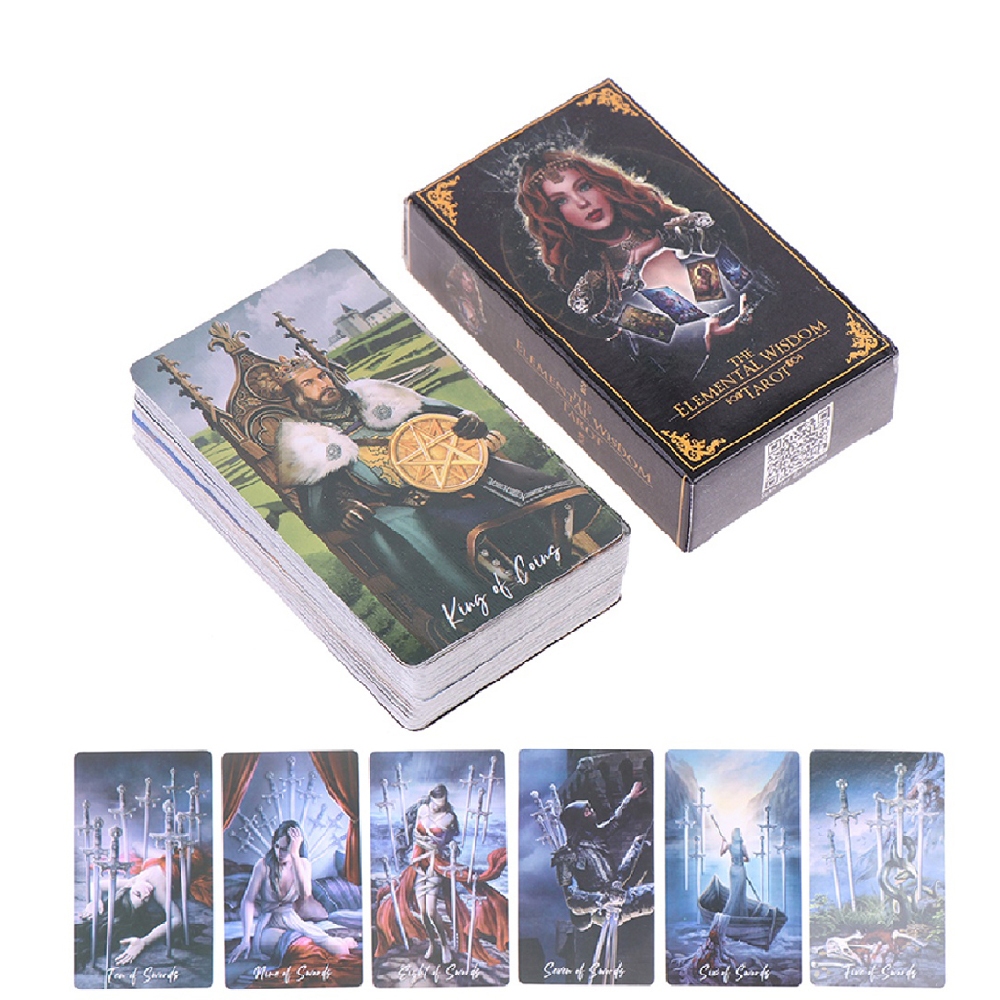 Bộ bài The Elemental Wisdom Tarot 78 lá bài tặng đá thanh tẩy C241