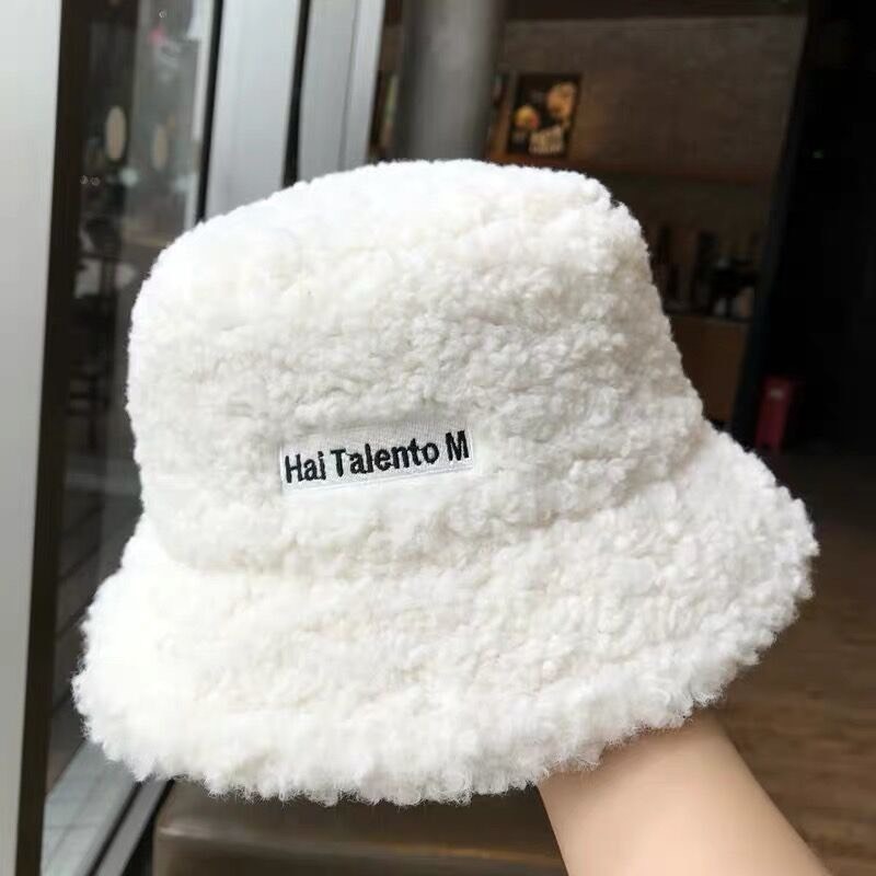 Mũ bucket lông cừu Hai Tailento M thời trang thu đông