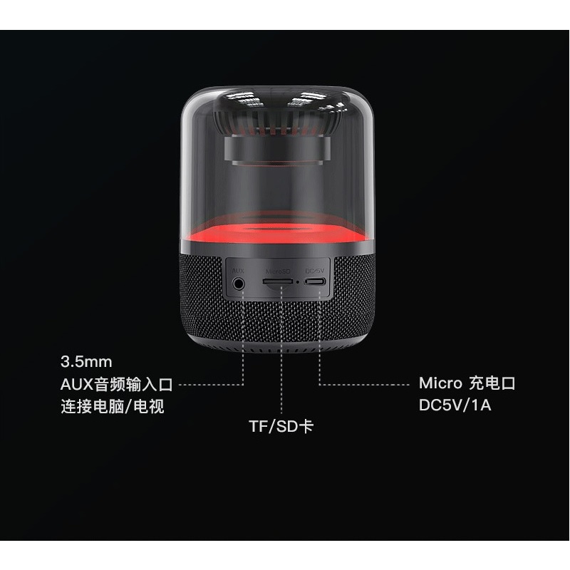 Loa bluetooth không dây mini bass mạnh có đèn led