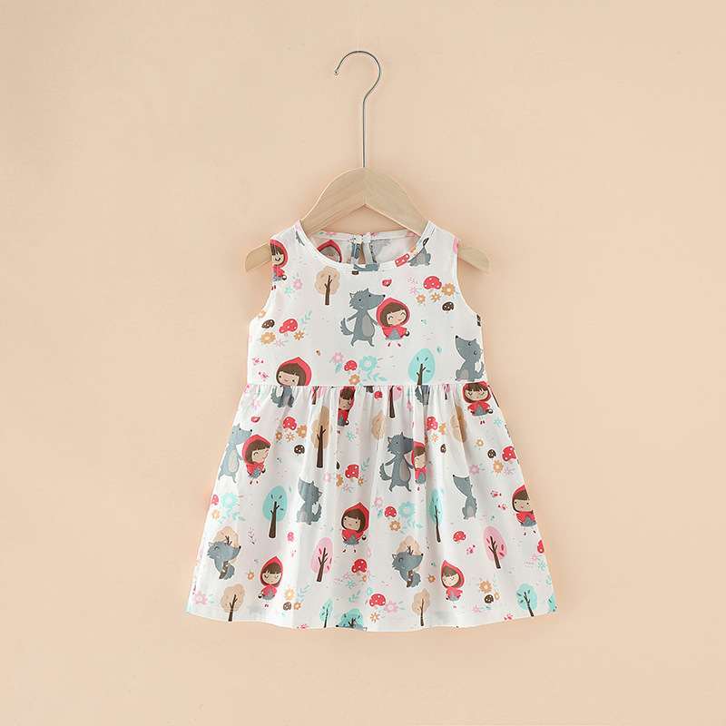 Váy bé gái mùa hè, đầm bé gái. váy cotton thô mùa hè phong cách hàn quốc