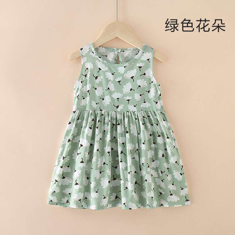 Váy bé gái mùa hè, đầm bé gái. váy cotton thô mùa hè phong cách hàn quốc