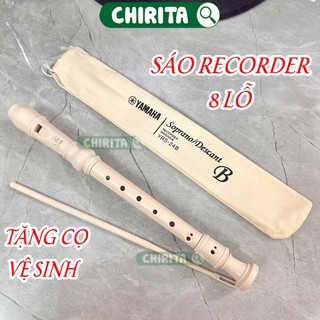 Sáo recorder yamaha/dhs 8 lỗ học sinh tháo rời tặng cọ vệ sinh - sáo trúc dọc nhạc cụ âm nhạc dụng cụ học tập chirita