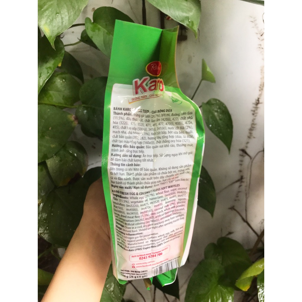 Bánh Trứng Tươi Chà Bông Dừa Karo Richy