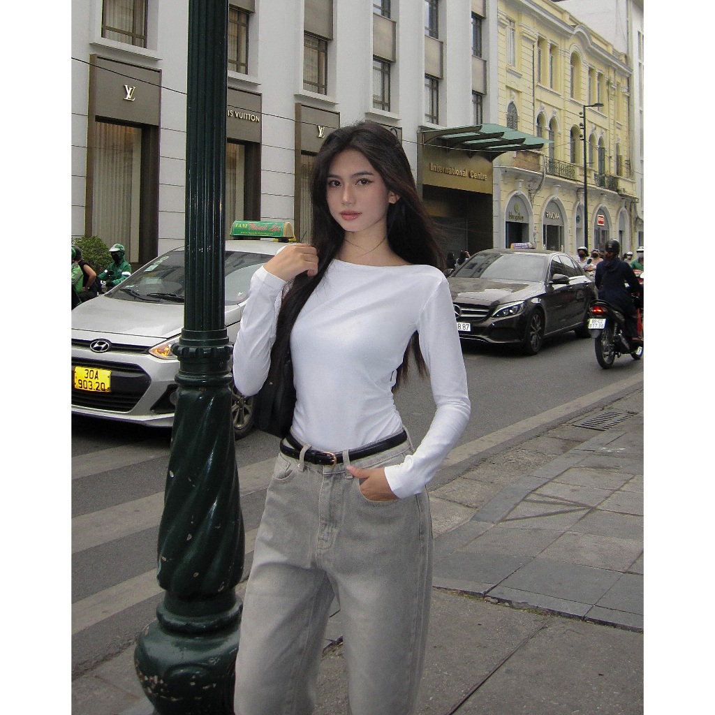 Áo Tay Dài Nữ Trơn PRADIES - Flexible Long Sleeve Tops