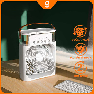 Quạt Tích Điện Mini Gấp Gọn, Quạt Để Bàn 3 Chế Độ Gió Cao Cấp